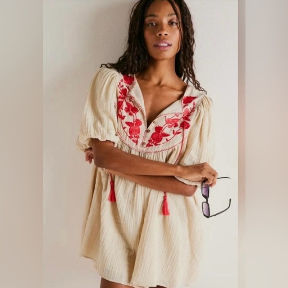 NWOT Free People Rosa Linda embroidered dress / tunic size XS - Picture 2 of 3